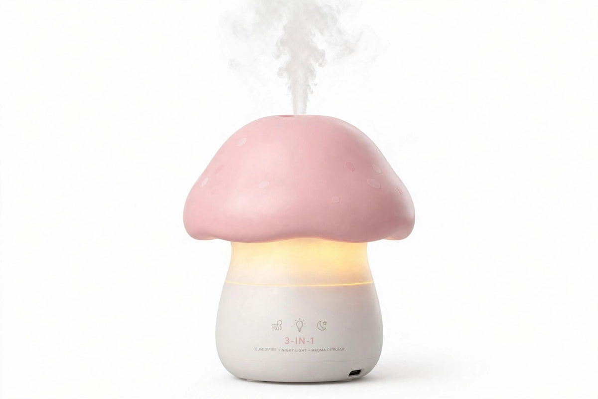 Cozy Mushroom Humidifier - 3-in-1 Cloud Mist Night Light | Cozy Mist Lab