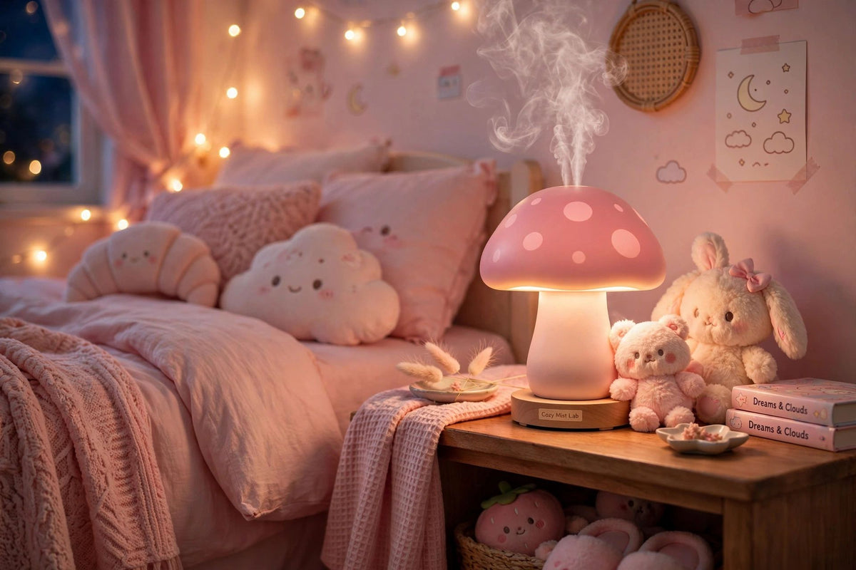 Cozy Mushroom Humidifier - 3-in-1 Cloud Mist Night Light | Cozy Mist Lab